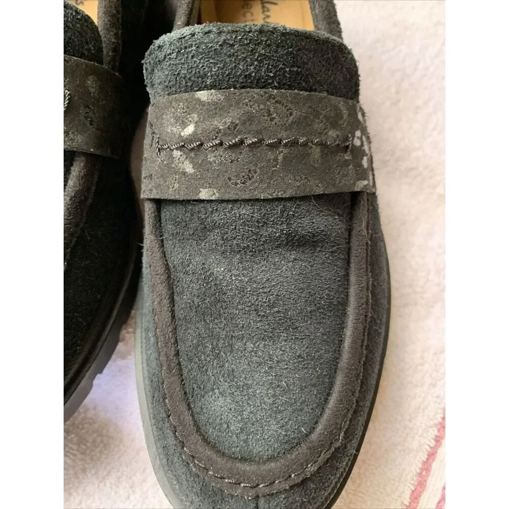 Clarks Calla Black Loafers Womens 7.5 New Slip Ons Comfort